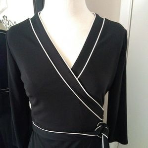 Black wrap dress